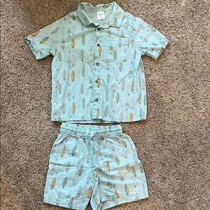 Kids Surfboard Print Set - Light Blue